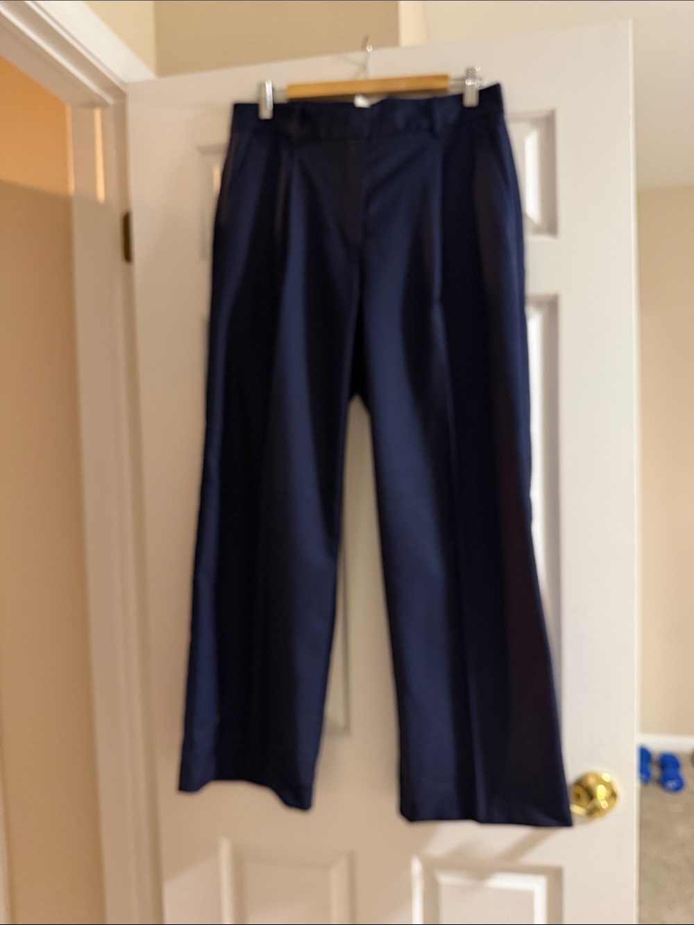 H&M Navy Wide-Leg Dress Pants